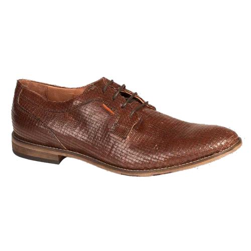 Bacco Bucci "Zito" Dark Brown Genuine Embossed Calfskin Shoes Shoes 2796-36.